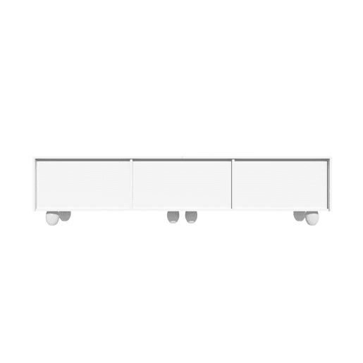 Móvel de TV 180 cm - Minimalista com pés de madeira, design elegante - Branco