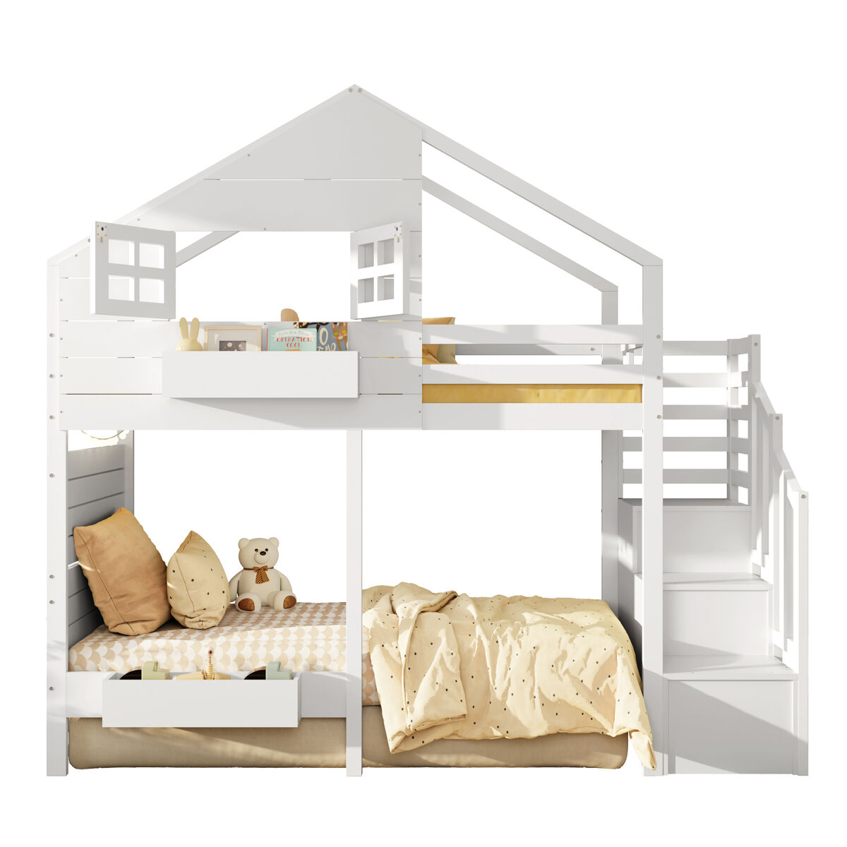 Litera infantil de madera de pino