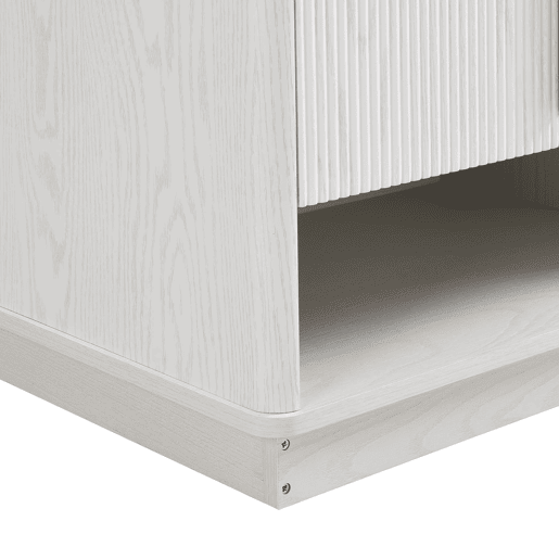Sapateira 60x40x61 cm - 2 portas, prateleira aberta, puxadores dourados - Branco