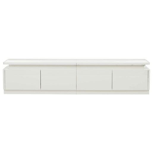 Móvel para TV 180x34x40 cm - Com 4 gavetas, LED, baixo brilho, para TV de 80 - Branco