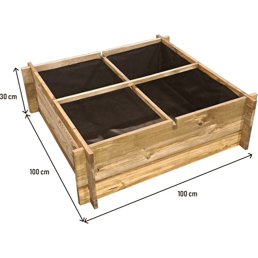 Horta de madeira Aroma - 100 x 100 x 30 cm