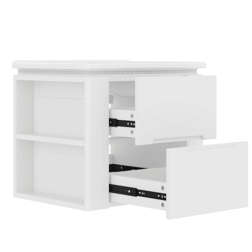 Armário de casa de banho suspenso 61x46x48,5 cm - com iluminação LED, 2 gavetas, lavatório integrado - branco Armário de casa de banho suspenso 61x46x48,5 cm - com iluminação LED, 2 gavetas, lavatório integrado - branco