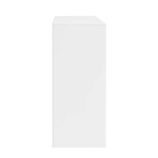 Aparador moderno branco 95x35x83 cm - Confrontamento brilhante, prateleiras de vidro e porta - Branco