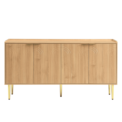 Aparador 140x38x75 cm - moderno e simples com arrumação - natural Aparador 140x38x75 cm - moderno e simples com arrumação - natural