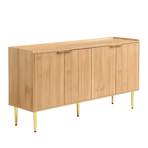 Aparador 140x38x75 cm - moderno e simples com arrumação - natural Aparador 140x38x75 cm - moderno e simples com arrumação - natural