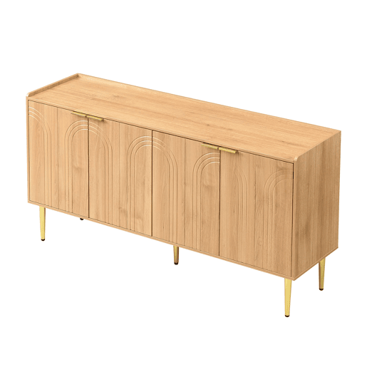 Aparador 140x38x75 cm - moderno e simples com arrumação - natural Aparador 140x38x75 cm - moderno e simples com arrumação - natural