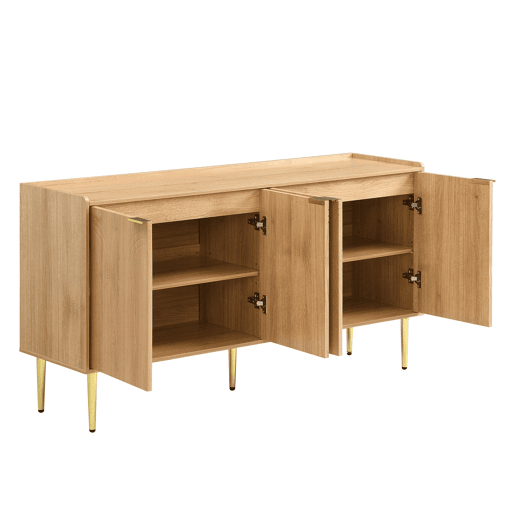 Aparador 140x38x75 cm - moderno e simples com arrumação - natural Aparador 140x38x75 cm - moderno e simples com arrumação - natural