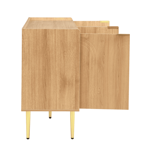 Aparador 140x38x75 cm - moderno e simples com arrumação - natural Aparador 140x38x75 cm - moderno e simples com arrumação - natural