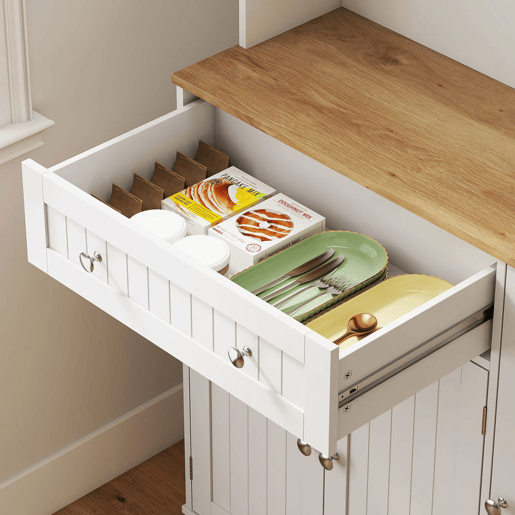 HOMCOM Armário de Cozinha Alto com Estação de Carregamento Móvel Auxiliar de Cozinha 6 Portas 1 Gaveta Prateleiras Ajustáveis 4 Prateleiras para Especiarias Bancada Ampla para Sala de Jantar 100x40x173 cm Branco HOMCOM Armário de Cozinha Alto com Estação de Carregamento Móvel Auxiliar de Cozinha 6 Portas 1 Gaveta Prateleiras Ajustáveis 4 Prateleiras para Especiarias Bancada Ampla para Sala de Jantar 100x40x173 cm Branco