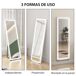 Espejo Cuerpo Entero Vidrio Templado, Aluminio HOMCOM Espejo Cuerpo Entero Vidrio Templado, Aluminio HOMCOM Transparente