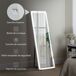 Espejo Cuerpo Entero Vidrio Templado, Aluminio HOMCOM Espejo Cuerpo Entero Vidrio Templado, Aluminio HOMCOM Transparente