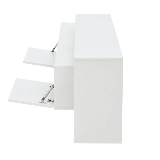 Móvel de TV 190x40x48,5 cm - Lowboard moderno com LED e design de alto brilho para TVs até 70 - Branco Móvel de TV 190x40x48,5 cm - Lowboard moderno com LED e design de alto brilho para TVs até 70 - Branco