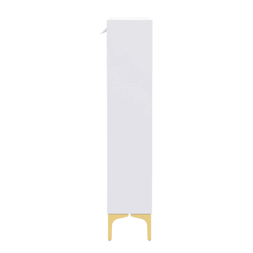 Sapateira com 3 níveis - amplo espaço de arrumação, pés metálicos, design moderno e luminoso - Branco