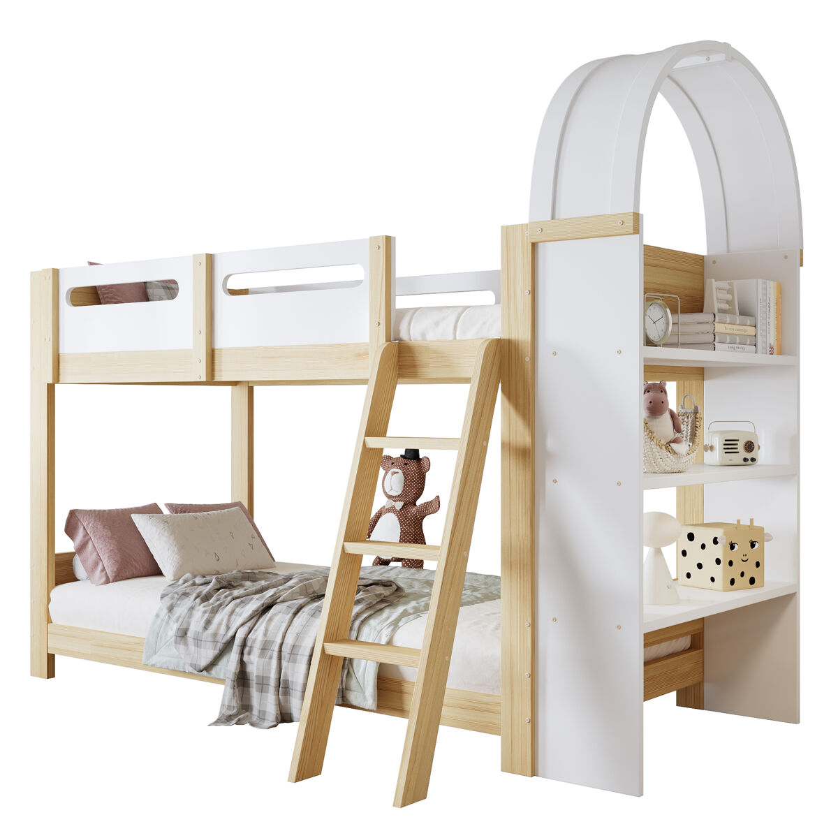 Litera infantil de madera de pino