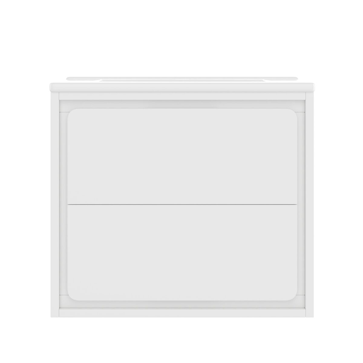 Mueble baño colgante 60x46x50 cm - led, sensor radar, dos cajones, blanco