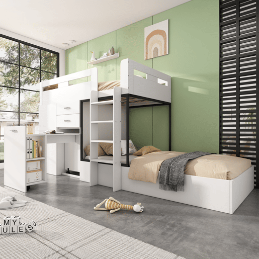 Beliche de mdf 90x200 cm,branco Beliche de mdf 90x200 cm,branco