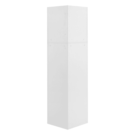Armário de casa de banho 36,5 x 36,5 x 155 cm - Móvel de canto com prateleiras e compartimento ajustável - Branco