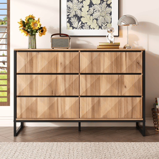Aparador e cómoda 120x40x85 cm - Combinação de preto e madeira natural, portas elevadas - Preto, Natural Aparador e cómoda 120x40x85 cm - Combinação de preto e madeira natural, portas elevadas - Preto, Natural