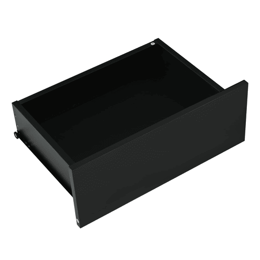Aparador 140x35x72,5 cm - 2 portas, 3 gavetas, alto brilho, LED, sem puxadores - Preto