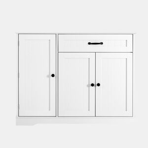 Aparador com 3 portas e 1 gaveta - moderno e elegante - branco