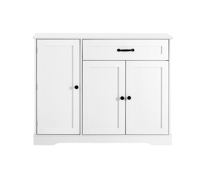 Aparador 3 puertas 1 cajón - moderno y elegante - blanco