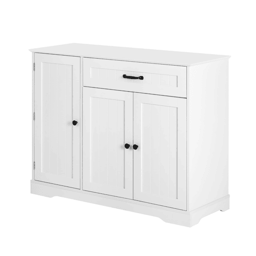 Aparador com 3 portas e 1 gaveta - moderno e elegante - branco