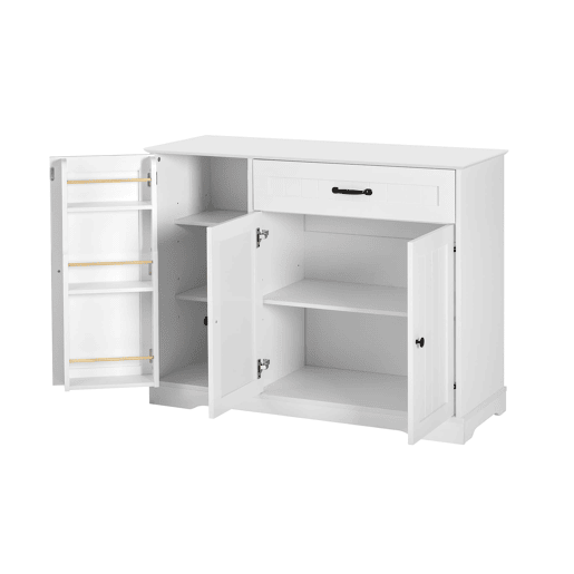 Aparador com 3 portas e 1 gaveta - moderno e elegante - branco
