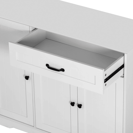 Aparador com 3 portas e 1 gaveta - moderno e elegante - branco