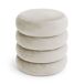 Pouf contenedor cilíndrico en terciopelo SNUGGO Pouf contenedor cilíndrico en terciopelo SNUGGO Crema