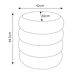 Pouf contenedor cilíndrico en terciopelo SNUGGO Pouf contenedor cilíndrico en terciopelo SNUGGO Crema