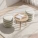 Pouf contenedor cilíndrico en terciopelo SNUGGO Pouf contenedor cilíndrico en terciopelo SNUGGO Crema