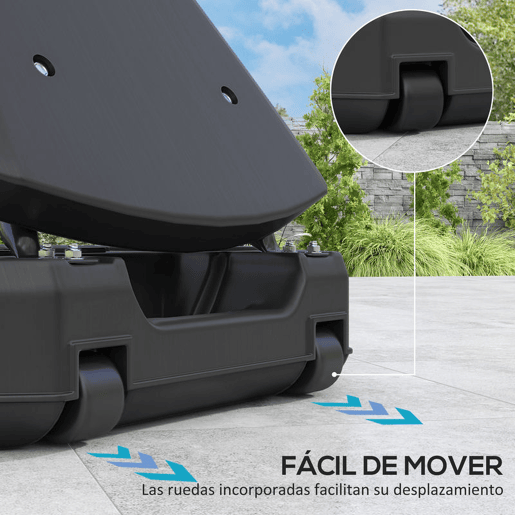 SPORTNOW Tabela de Basquetebol para Exterior Altura Ajustável em 16 Níveis 150-305 cm Tabela de Basquetebol Portátil com Rodas Base Recarregável e Sistema de Retorno para Adultos e Adolescentes Preto