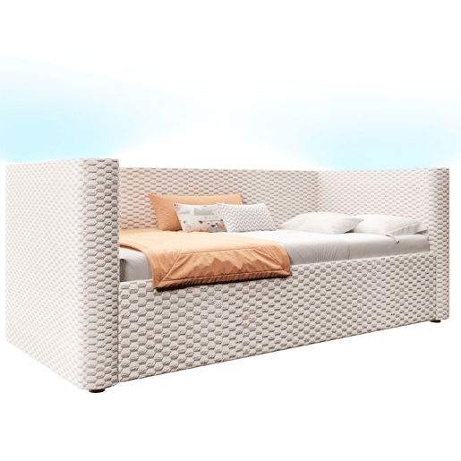 Cama de dia 90x200 cm - com iluminação LED, mecanismo hidráulico de arrumação, sem colchão, bege