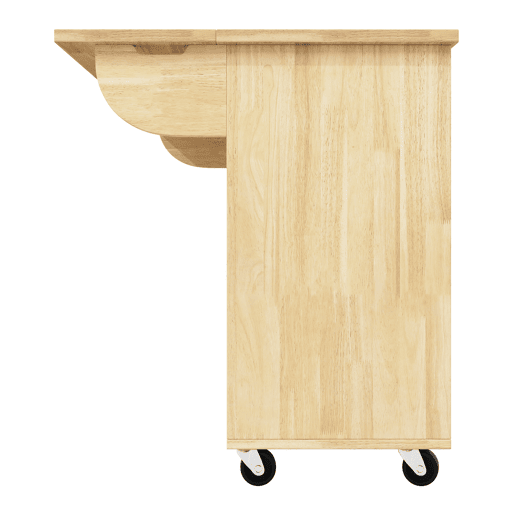 Ilha de cozinha 120x45(75)x92 cm - Carrinho de cozinha com rodas, prateleira para toalhas, portas e gavetas, padrão xadrez, acabamento em madeira natural