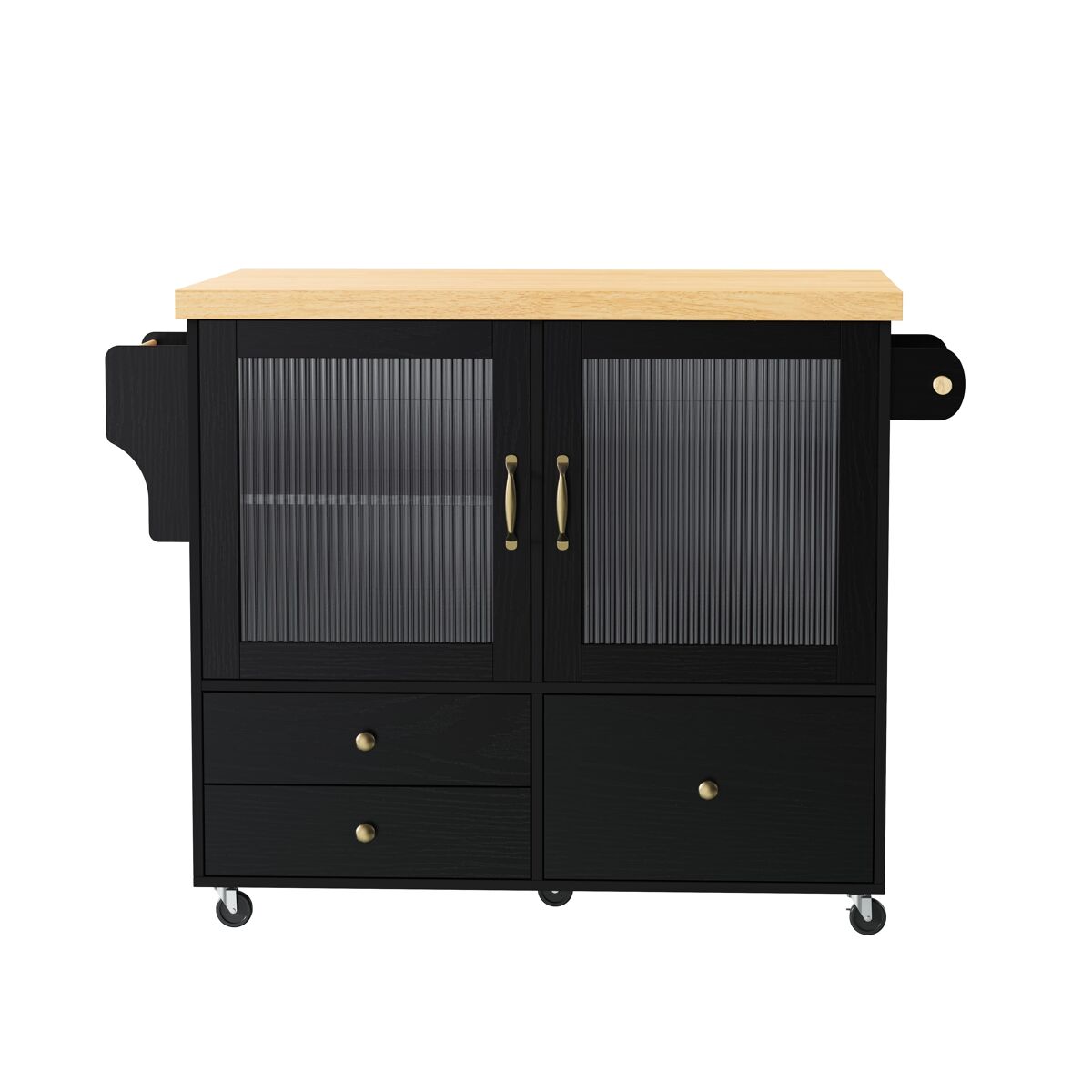 Armario de cocina 100 Negro/ Madera