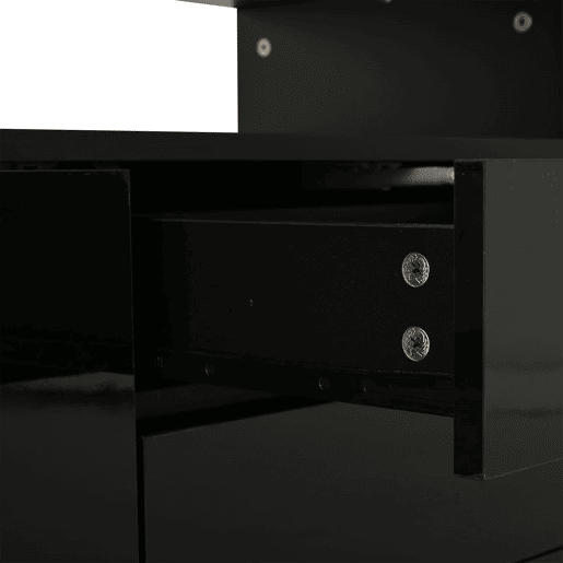 Aparador de sala 160x40x80 cm - com LED, alto brilho, multiuso - preto Aparador de sala 160x40x80 cm - com LED, alto brilho, multiuso - preto