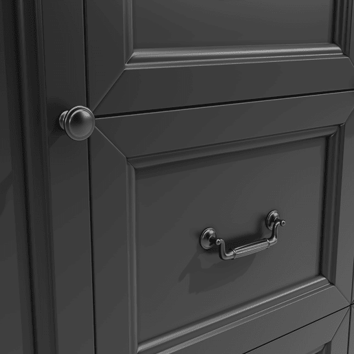 Ilha de cozinha 120x73(45)x93 cm - Carrinho de cozinha com rodas, suporte para toalhas e prateleira para especiarias, 5 gavetas, 2 portas - Preto