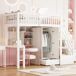Cama alta para niños 251x96 Cama alta para niños 251x96 Blanco