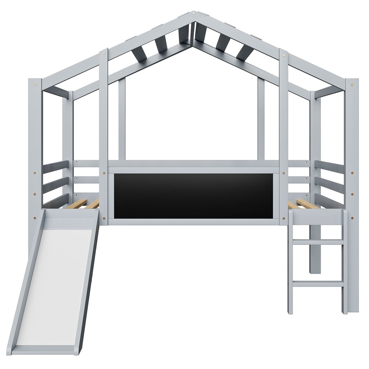Cama alta para niños 204x159 Gris