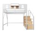 Cama alta para niños 255x145 Cama alta para niños 255x145 Blanco