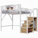 Cama alta para niños 255x145 Cama alta para niños 255x145 Blanco