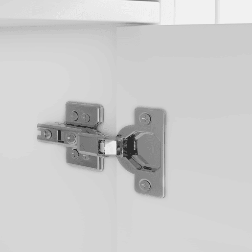 Ilha de cozinha com rodas 120x50x92 cm - Com compartimento para lixo, 2 portas e 3 gavetas - Branco