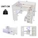 Cama alta para niños 204x151 Cama alta para niños 204x151 Blanco