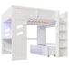 Cama alta para niños 204x151 Cama alta para niños 204x151 Blanco