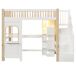 Cama alta para niños 251x105 Cama alta para niños 251x105 Natural/ Blanco