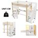 Cama alta para niños 251x105 Cama alta para niños 251x105 Natural/ Blanco