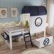 Cama alta para niños Cama alta para niños Blanco/ Azul