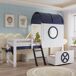 Cama alta para niños Cama alta para niños Blanco/ Azul