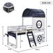 Cama alta para niños Cama alta para niños Blanco/ Azul