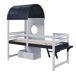 Cama alta para niños Cama alta para niños Blanco/ Azul